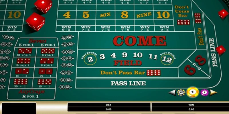 Tổng hợp các cửa cược Craps cơ bản