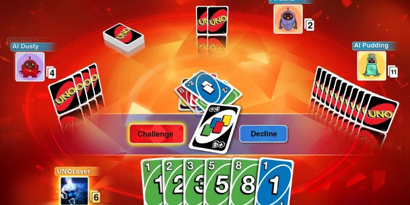 Cách sử dụng lá bài trong UNO Online